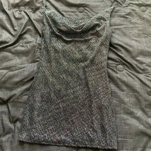 Black shimmery mini dress